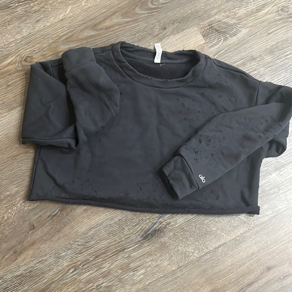 Alo Cropped Crewneck Sweatshirt